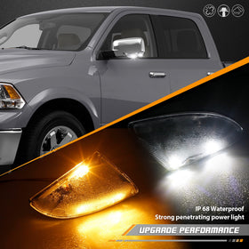 HERCOO installed on mirror with turn signal active improving road visibility