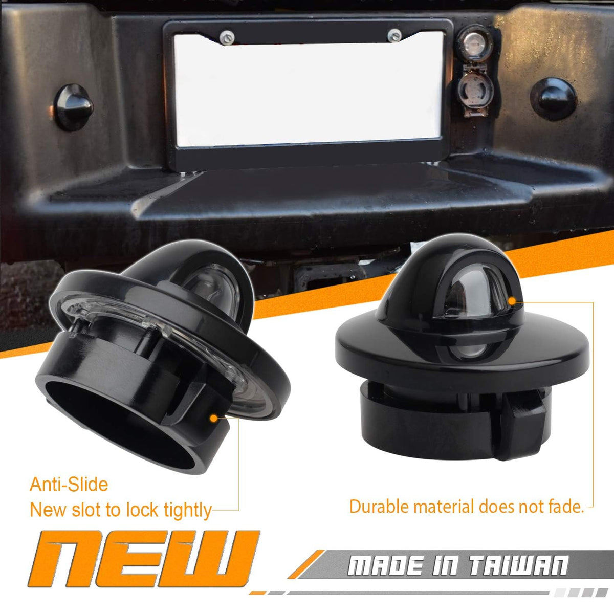 HERCOO LED bulb close-up illustrating 6000K brightness and clear illumination benefit