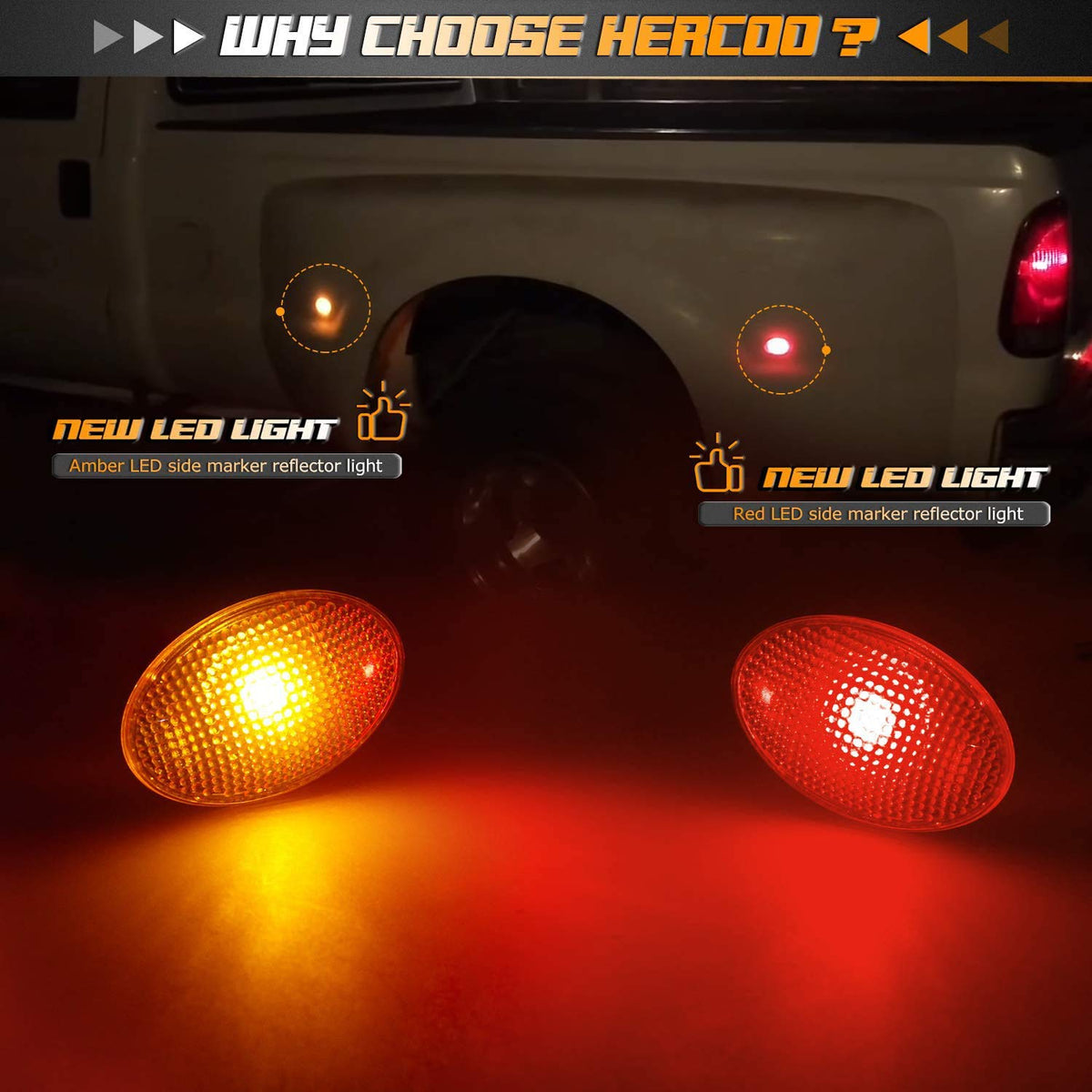 HERCOO lens and socket detail illustrating plug-and-play connection benefit