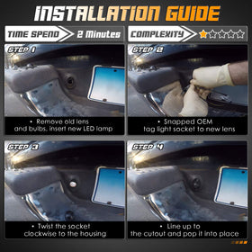 HERCOO packaged kit contents showing bulbs housings and pigtails for quick install