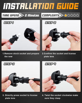 HERCOO packaged parts overview showing lens, bulbs, and harness for easy replacement