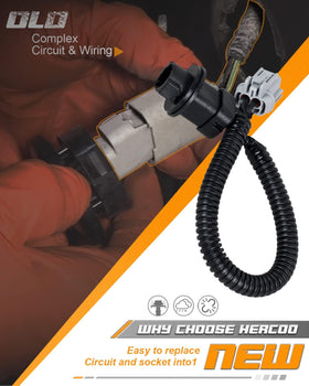 HERCOO assembly shown in hand for size and mounting scale convenience