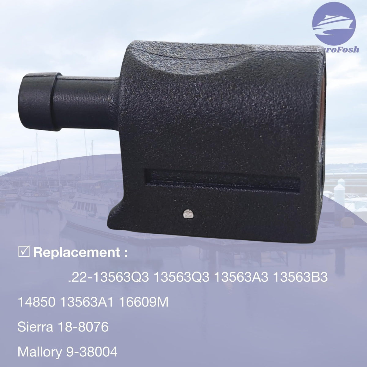 Heurofosh connector installed on outboard engine showing secure fit benefit