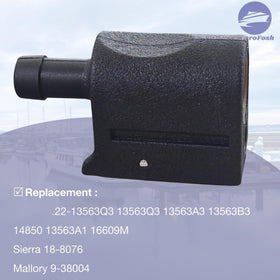 Heurofosh connector installed on outboard engine showing secure fit benefit