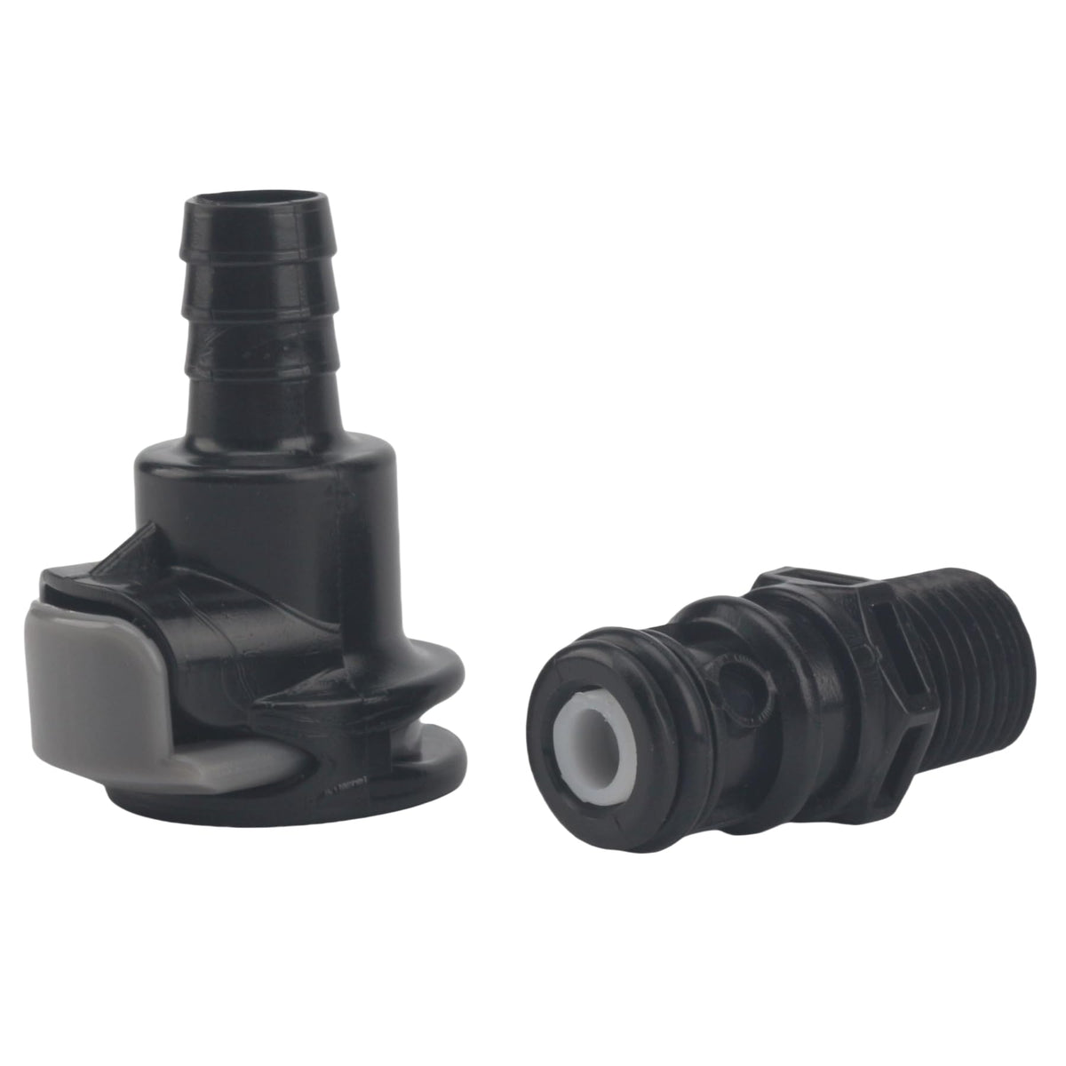 Heurofosh female connector valve close-up highlighting automatic shutoff safety