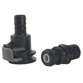 Heurofosh female connector valve close-up highlighting automatic shutoff safety