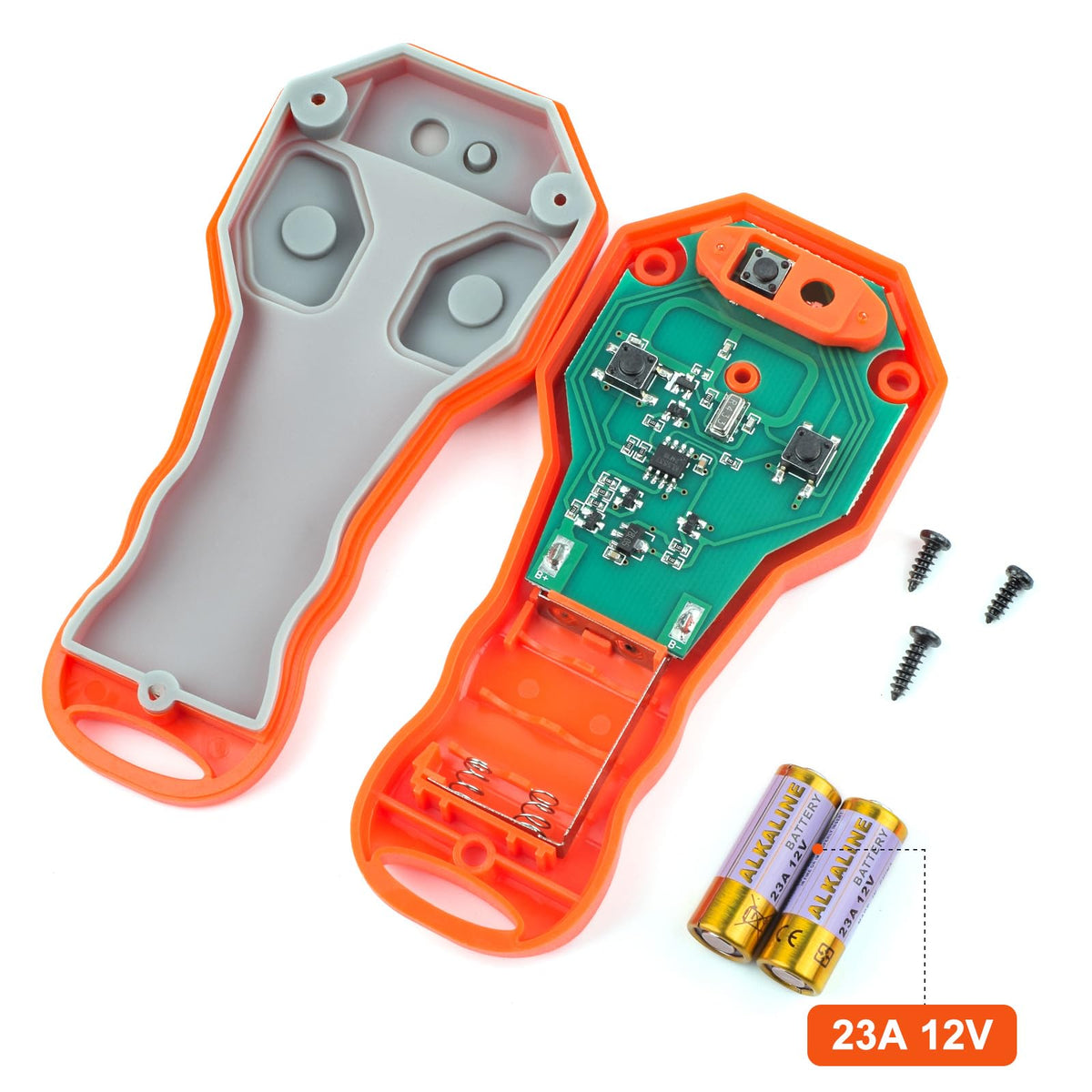 Heymaillc remote held in hand showing compact size for convenient handling