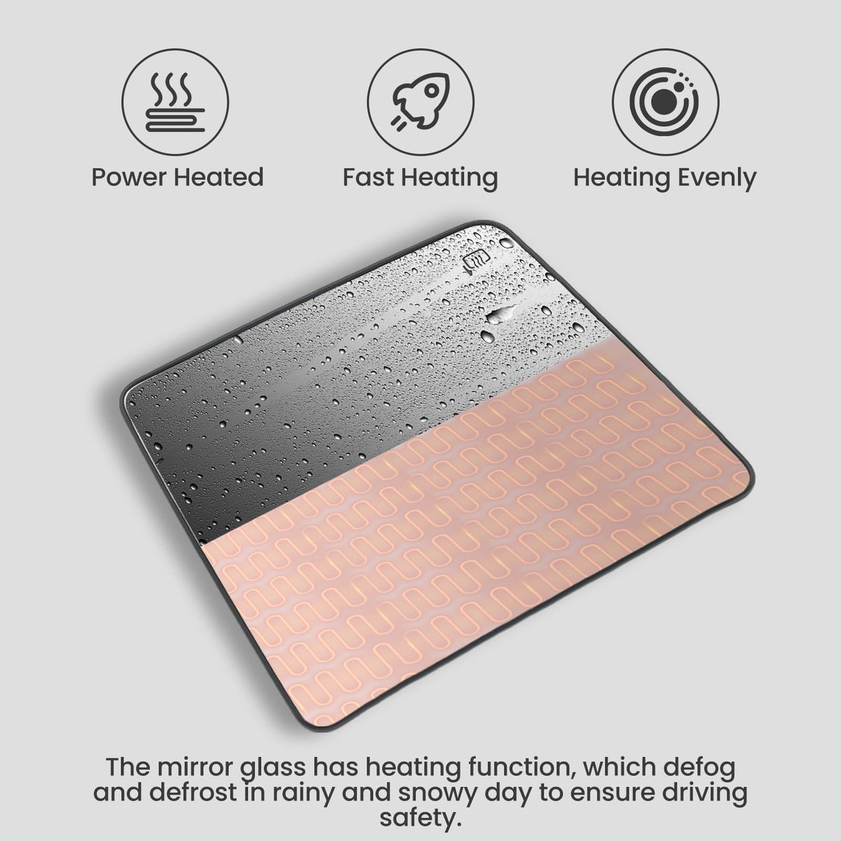 Heyokoo chrome glass reflection detail highlighting clearer, low-distortion view