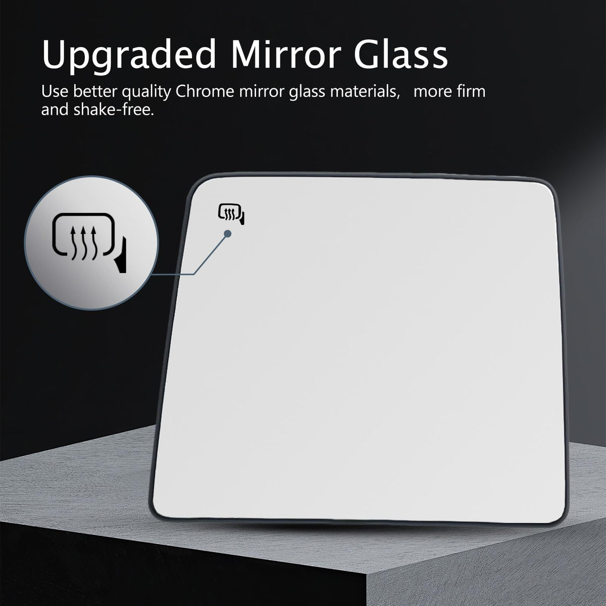 Heyokoo mirror installed on F350 door demonstrating direct-fit and alignment