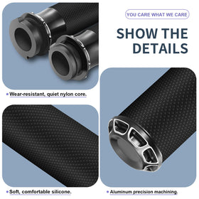 HEYOMOTOR rubber texture detail showing non-slip grip for safer handling