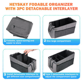 HEYSKAY cupholder and zippered pocket detail securing drinks and wipes