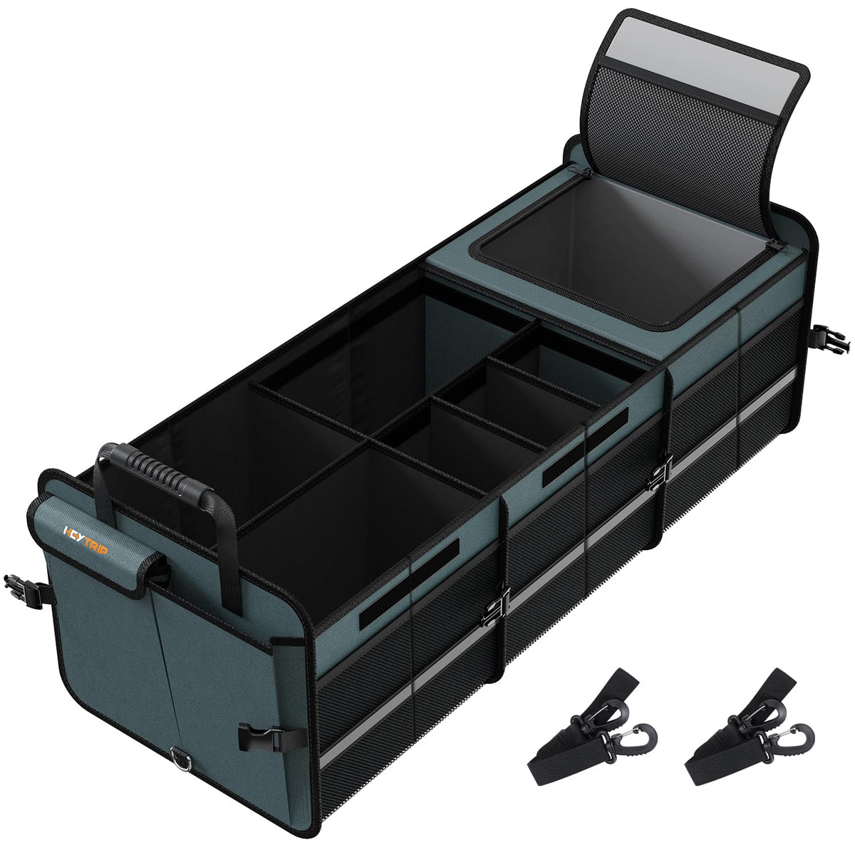 HEYTRIP front view showing full organizer and cooler for orderly storage