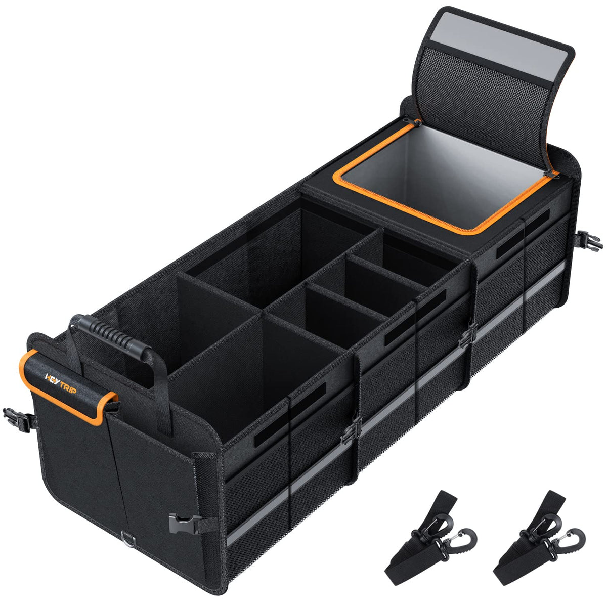 HEYTRIP front view showing sturdy exterior and organized storage benefit