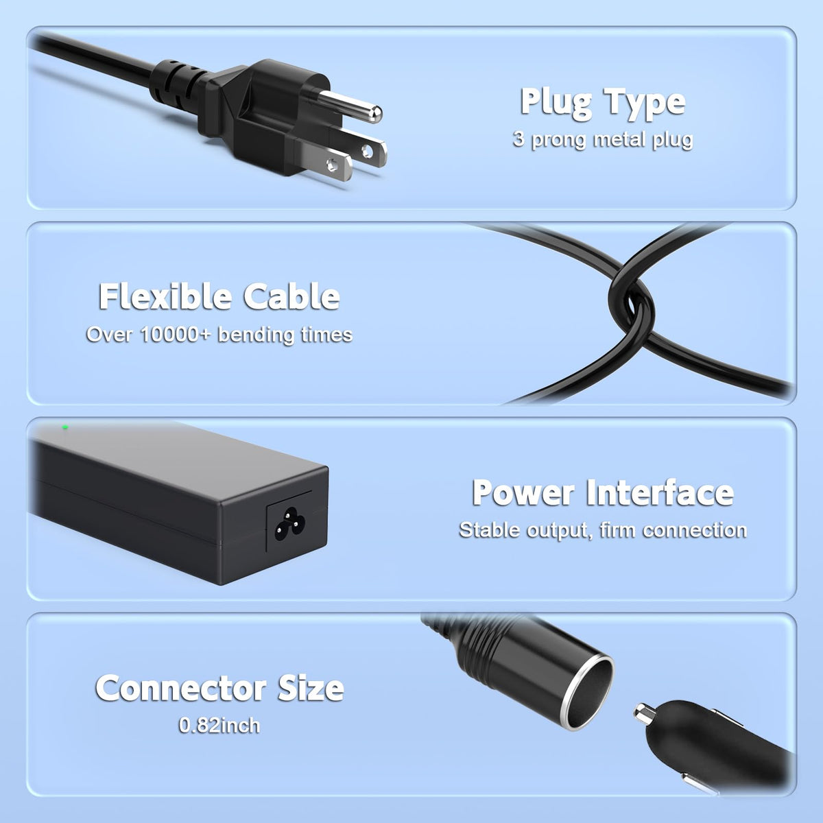 HFLRZZ long cable laid out to show 7.78 ft reach for flexible placement