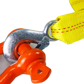 HFS tow strap in vehicle recovery scene demonstrating reliable pull