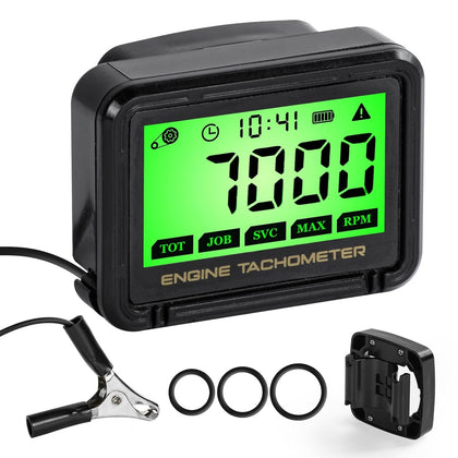 HFWHOK front display showing RPM and hour gauge for quick readouts