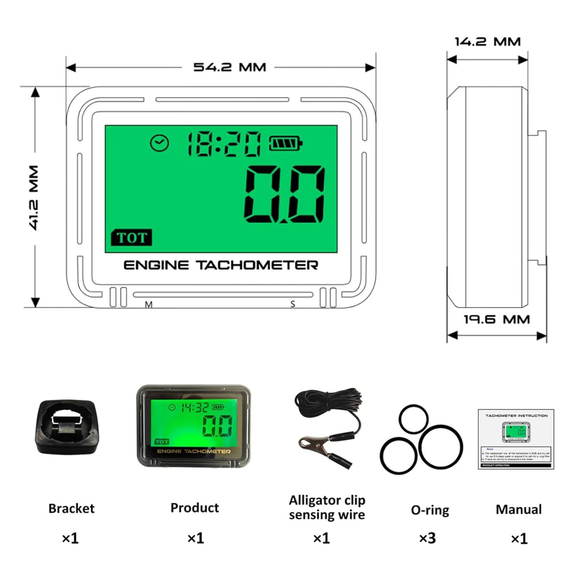 HFWHOK in use on motorcycle ignition for accurate RPM monitoring