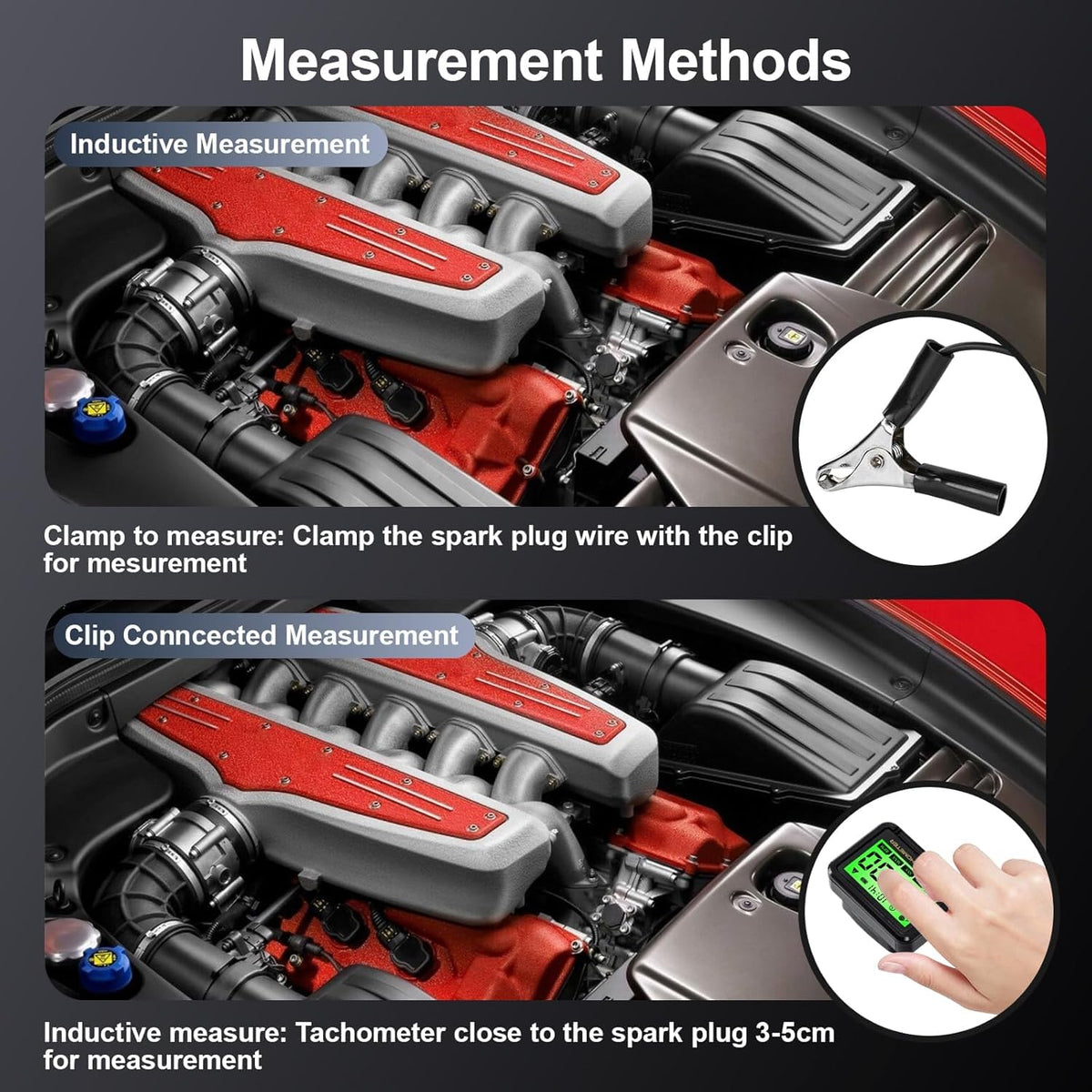 HFWHOK display with red backlight warning for RPM alarm visibility