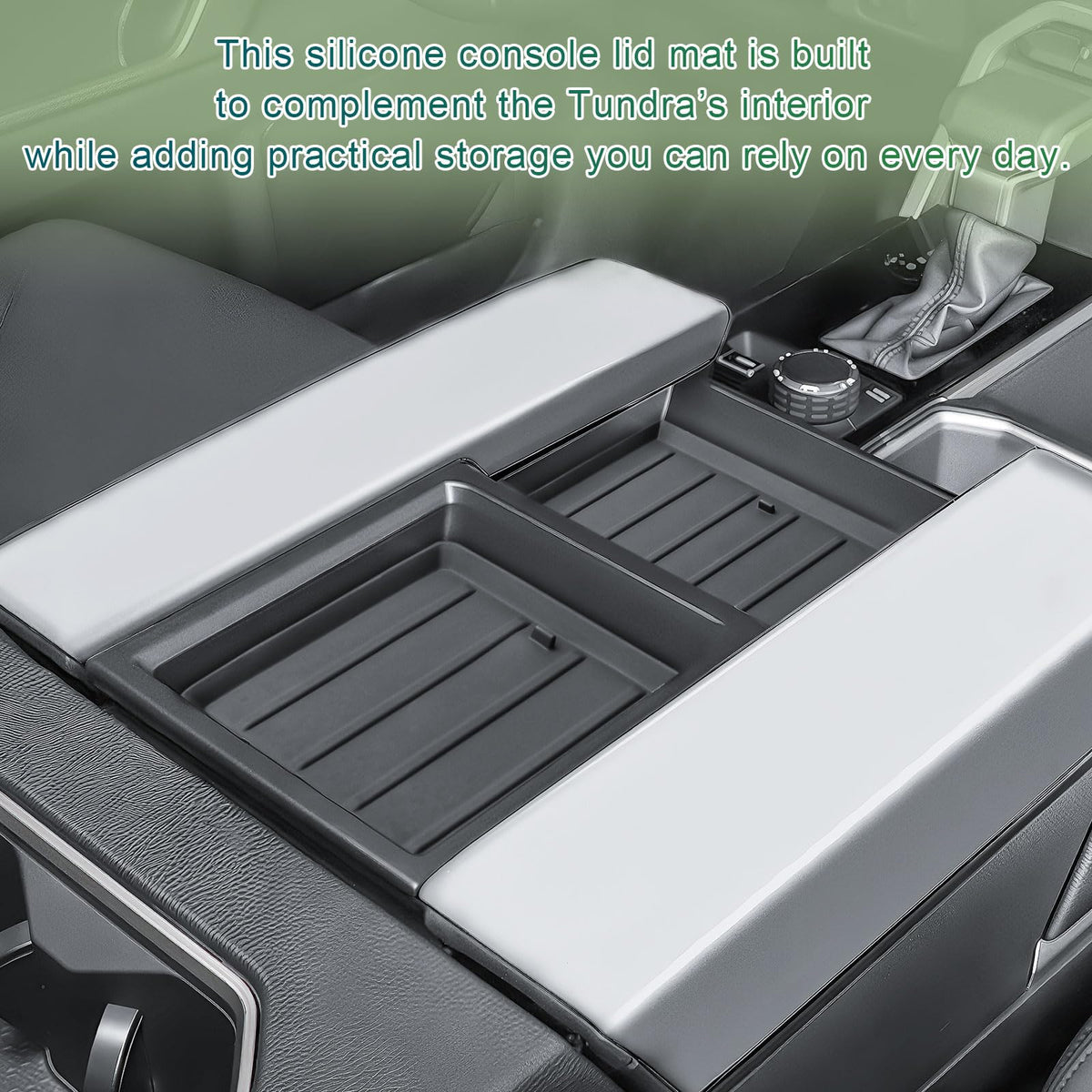 HGWEI installed in Toyota Tundra console demonstrating quick access to essentials