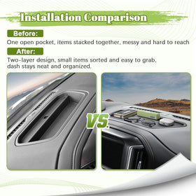 Side profile of HGWEI tray matching dash contours for snug installation