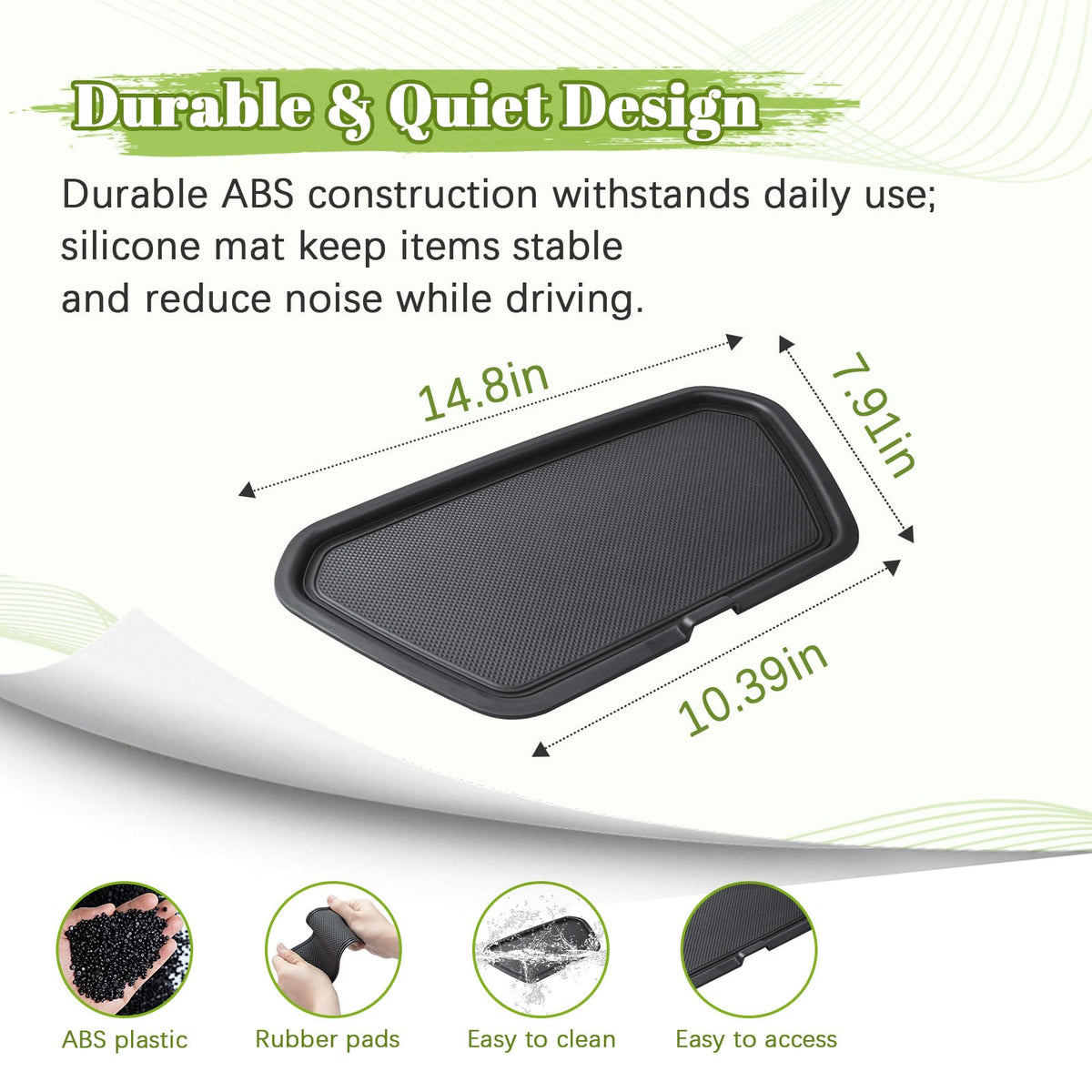 HGWEI tray with hand for scale showing compact, useful storage capacity