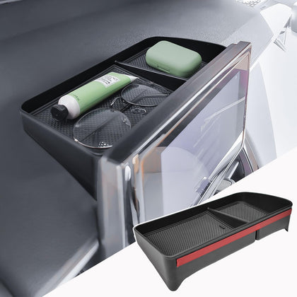 HGWEI front view of dashboard tray showing clean fit and neat storage benefit