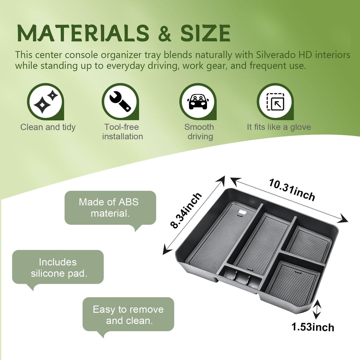 HGWEI durable ABS matte finish highlighting scratch resistance and matching interior