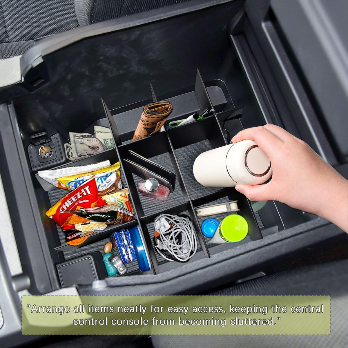 HGWEI installed in Ford console showing tidy cabin and reduced clutter