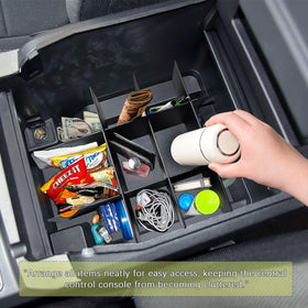 HGWEI installed in Ford console showing tidy cabin and reduced clutter