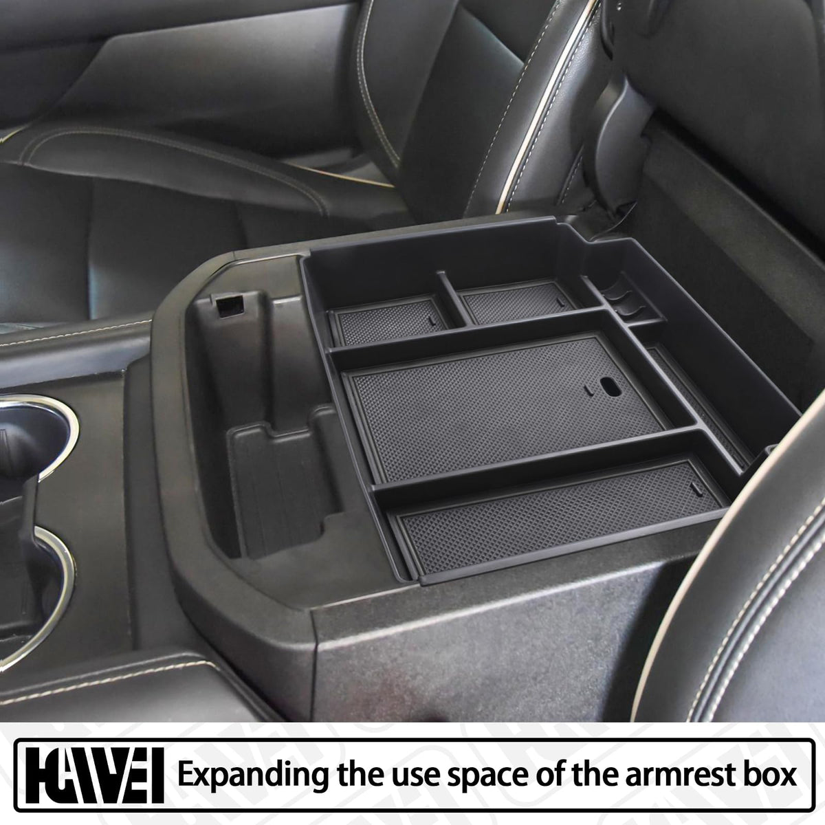 HGWEI lifestyle view in car interior showing neat console and clutter-free cabin benefit