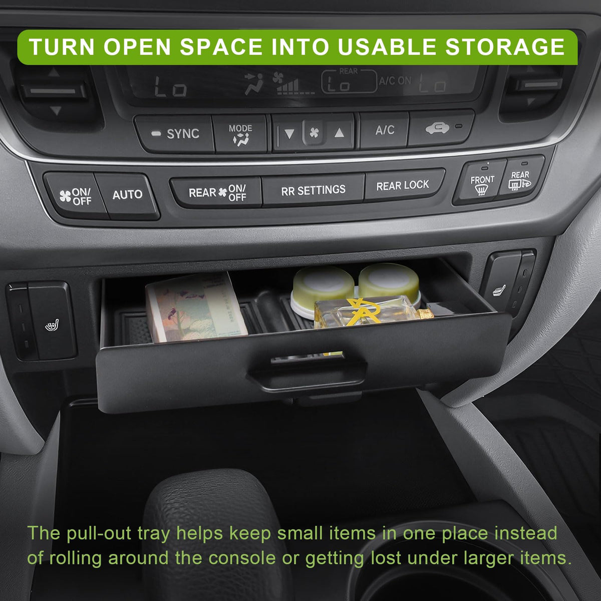 HGWEI lifestyle shot in driver cabin showing clutter-free comfort benefit