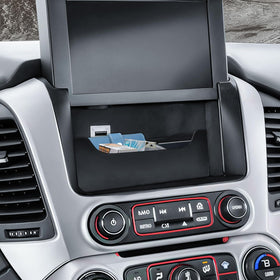 HGWEI lifestyle driving shot showing tidy console and reduced in-car clutter