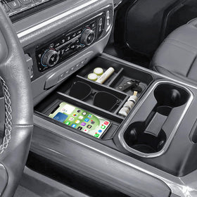 HGWEI lifestyle truck interior use showing organized console during a workday