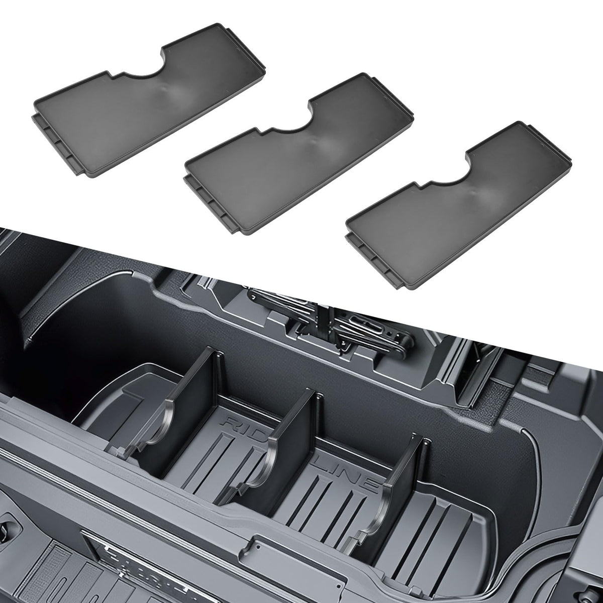HGWEI front view installed in Ridgeline trunk showing neat fit and protection