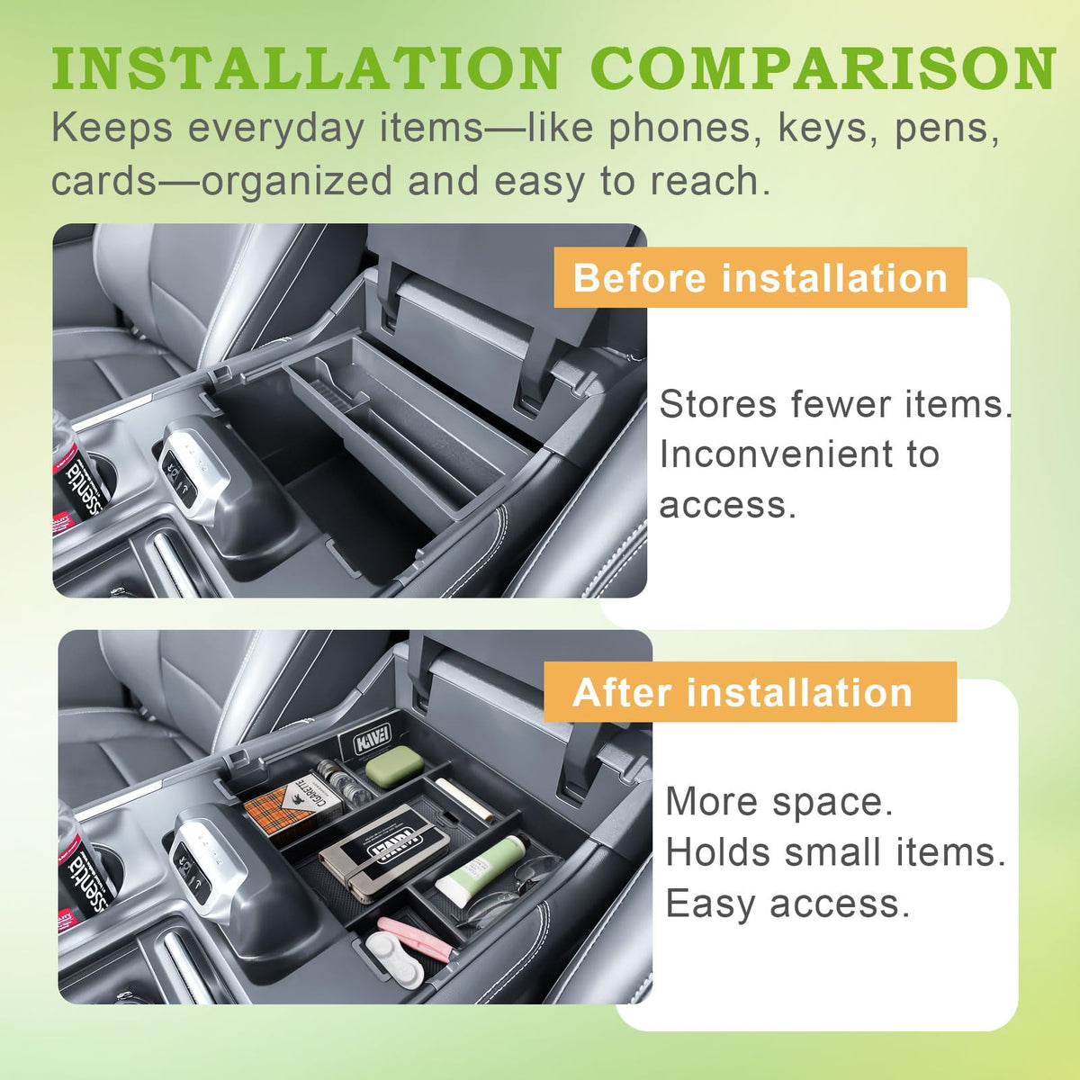 HGWEI rubber liner detail preventing item movement and noise