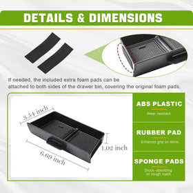 HGWEI side pad touching cubby to demonstrate secure anti-rattle benefit