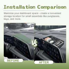 HGWEI side profile showing snug fit behind touchscreen for neatness