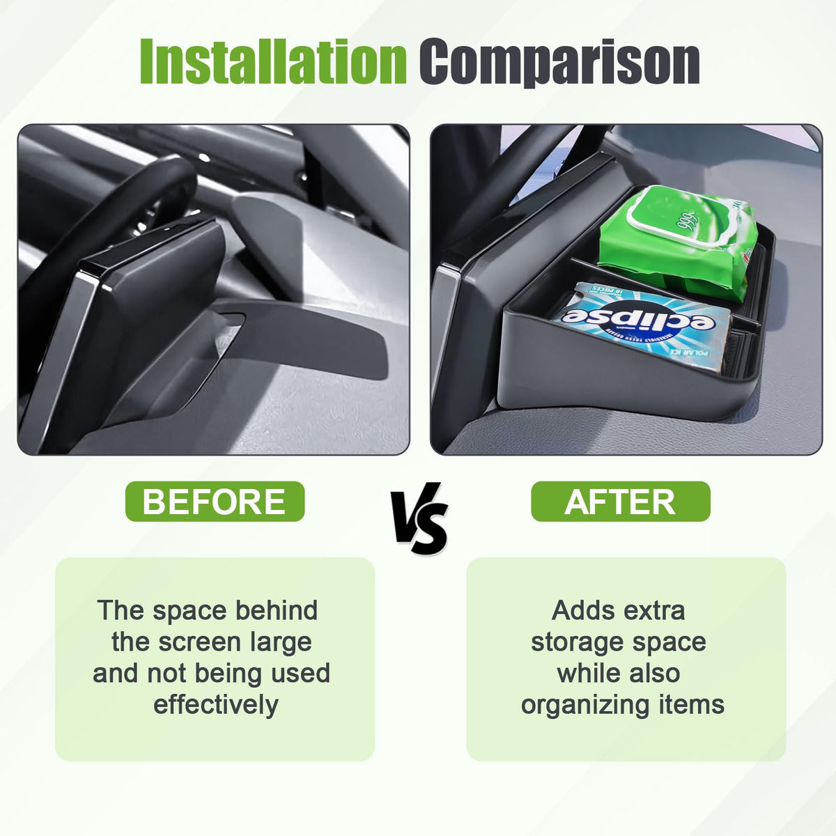 HGWEI right compartment holding phone and wallet demonstrating organized convenience