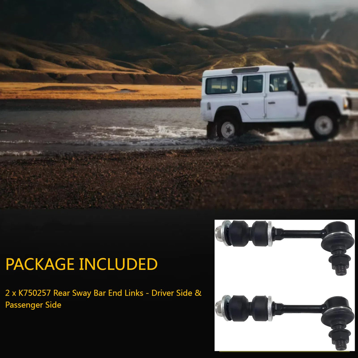 HHCM sway bar link installed on RAV4 rear suspension showing restored handling and reduced noise