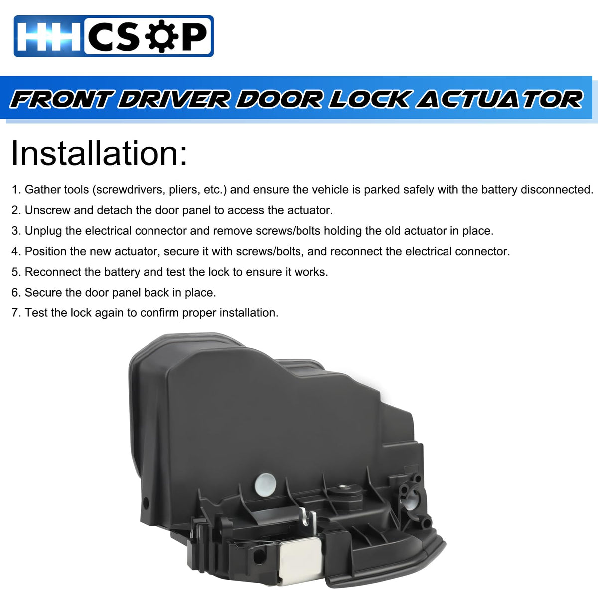 HHCSOP actuator installed on vehicle door demonstrating restored locking and everyday convenience