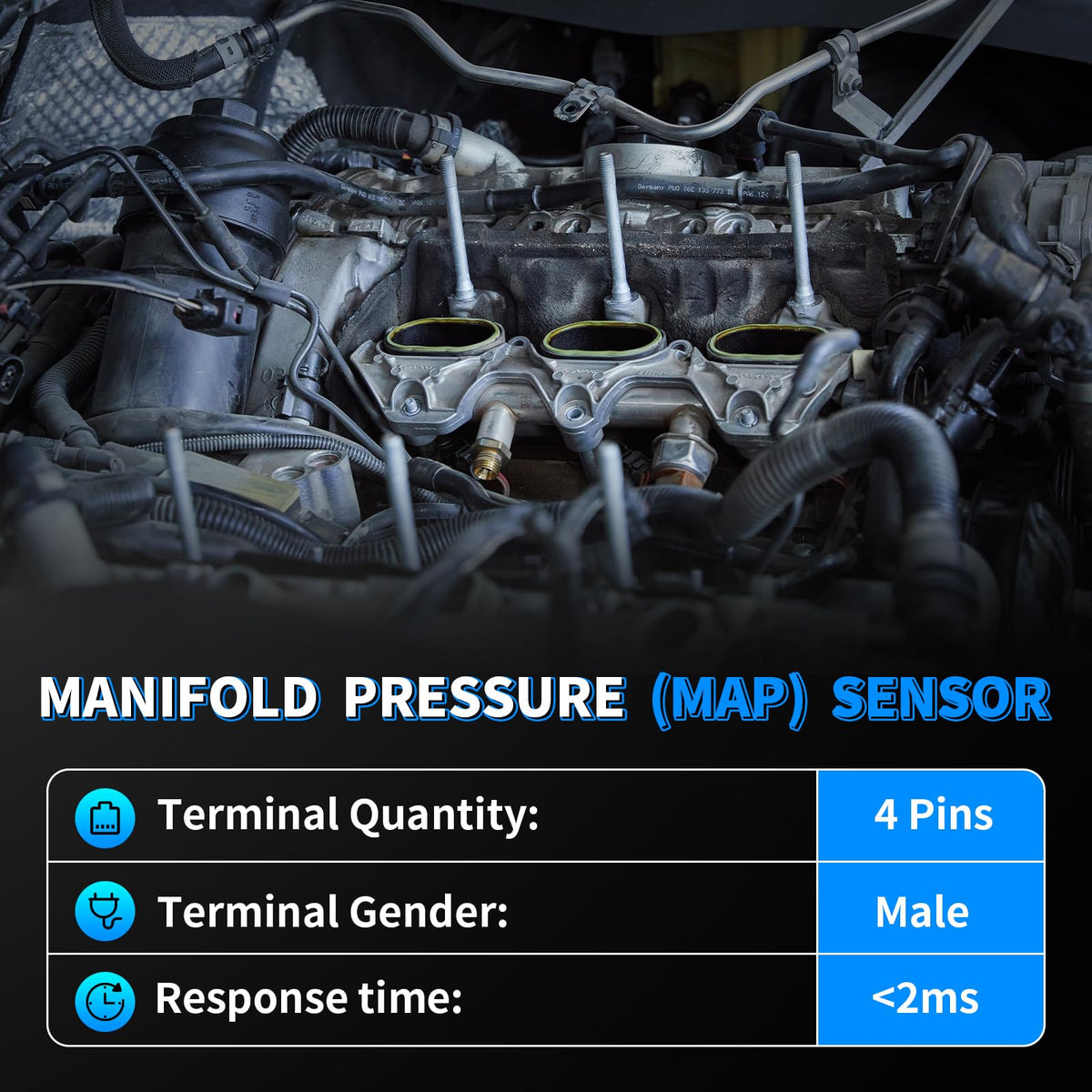 HHCSOP MAP sensor side profile showing sensor depth and intake port seal