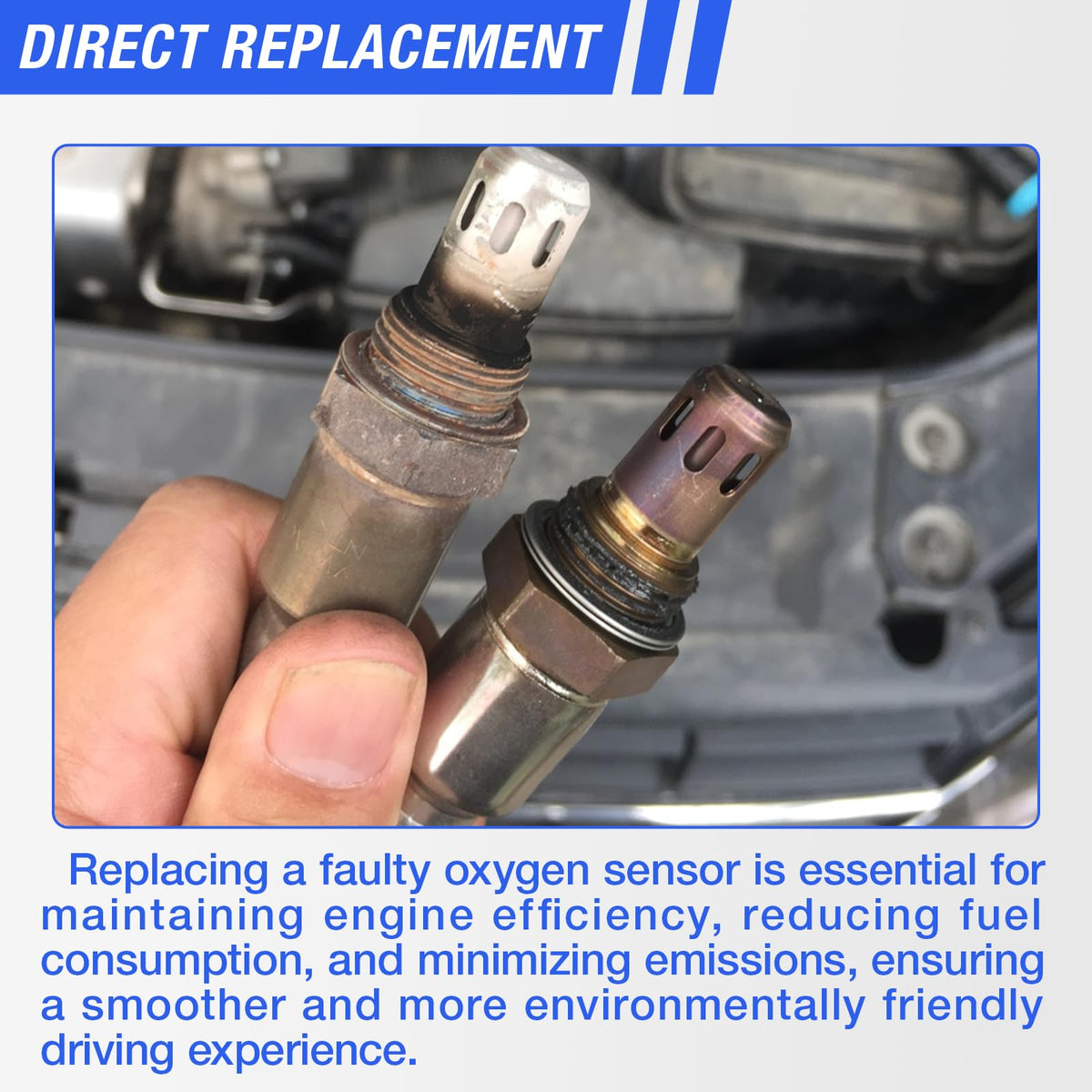 HHGKPVX O2 sensors in garage installation scene illustrating quick install benefit