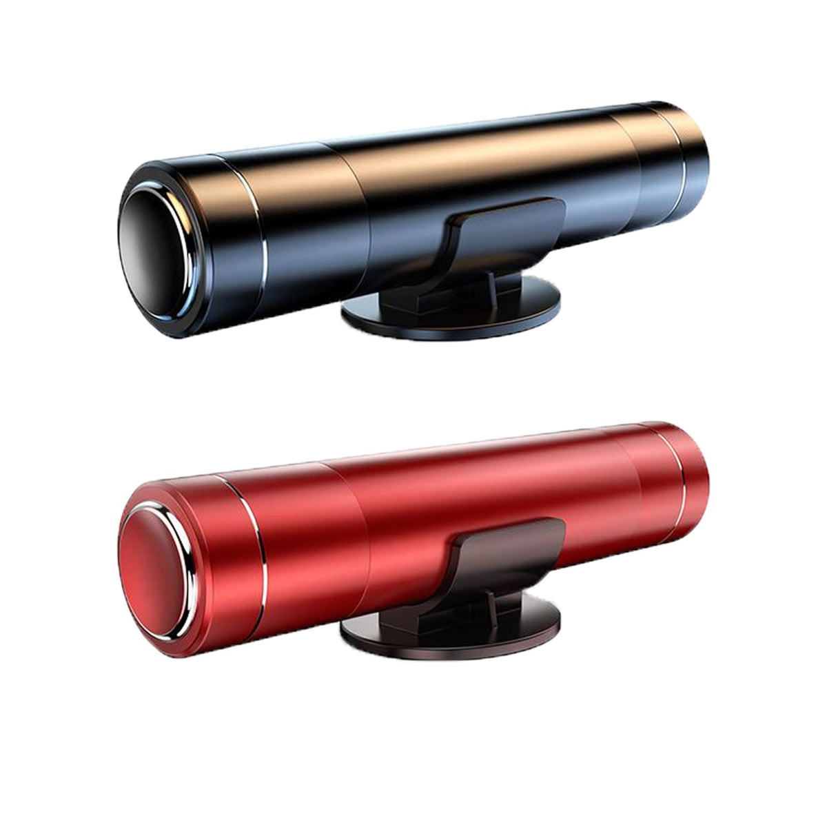 HHXS front view of red and black pair showing compact benefit