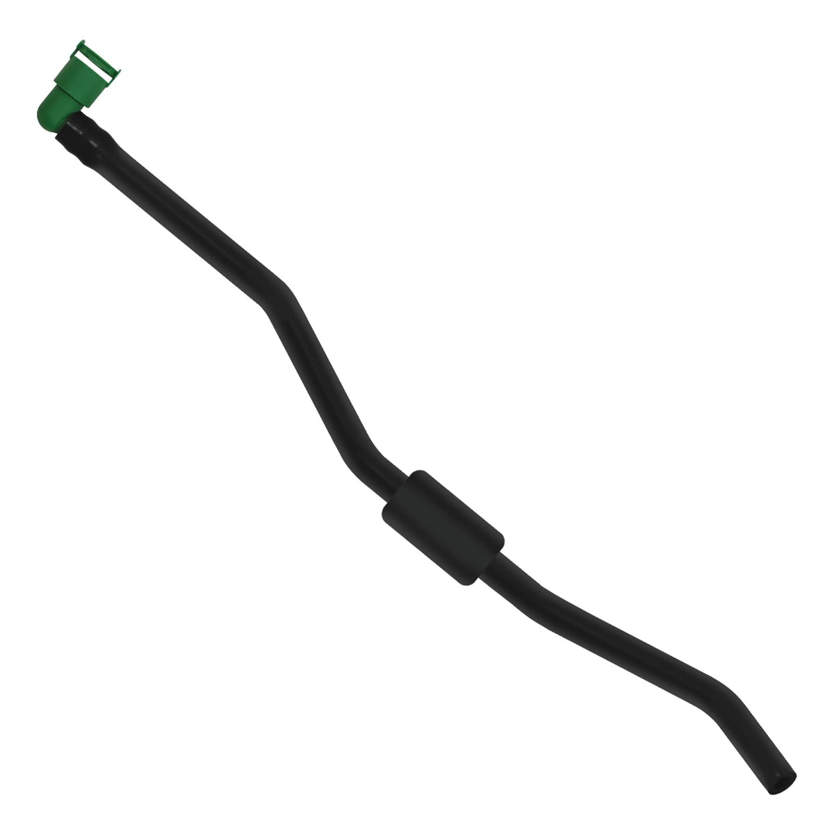 HHZL front view of purge hose assembly showing full-length fit and durability benefit