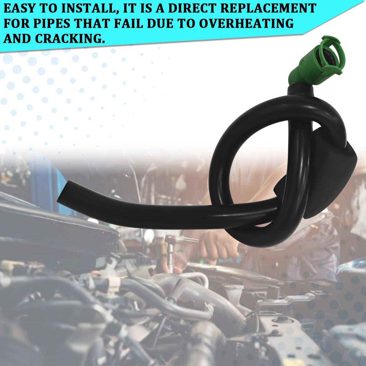 HHZL installed in engine bay on Ford showing correct routing and compatibility
