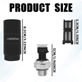 HHZL socket and filter laid out together for complete kit convenience