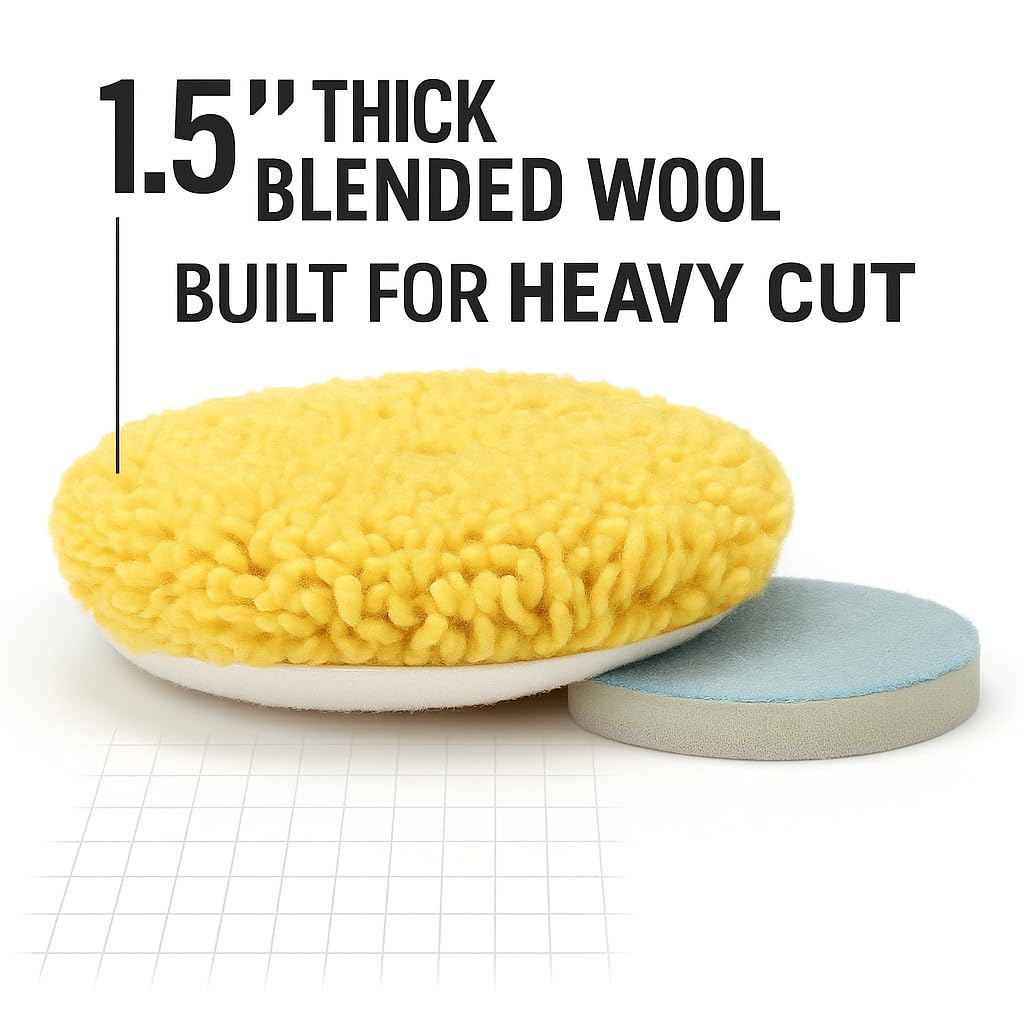 HI-BUFF pad polishing a boat deck demonstrating safe gelcoat finishing