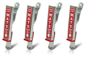 HI-TECH clamp front view showing red finish and easy mounting benefit