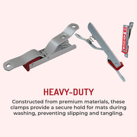 HI-TECH clamp mounted in garage demonstrating space-saving convenience
