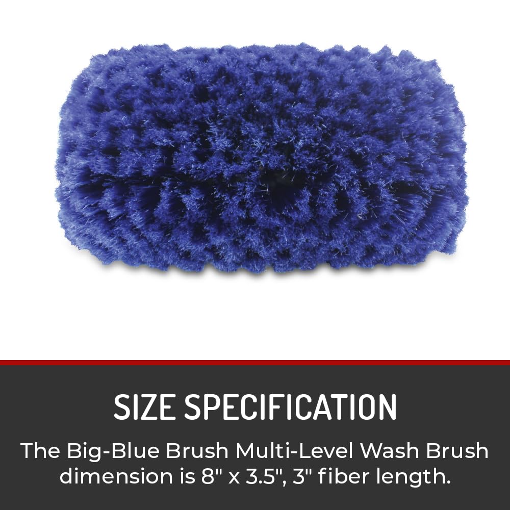 HI-TECH brush in driveway washing an SUV illustrating efficient, safe exterior cleaning